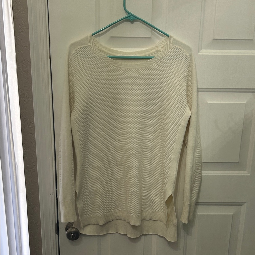 Athleta Women's Cream Crew Neck Sweater
